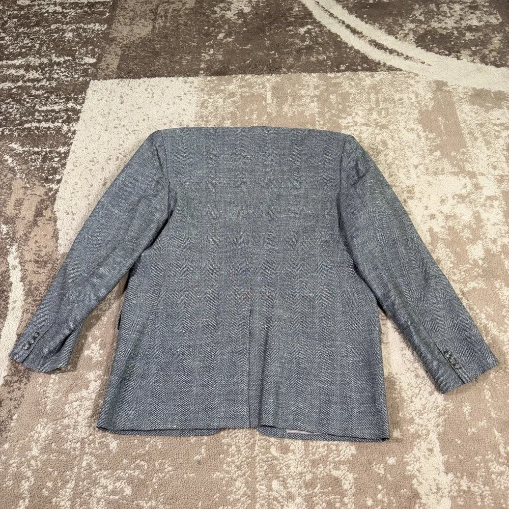 Vitale Barberis Canonico Vintage Blazer Mens Gray Tweed 42R Wool Old Money